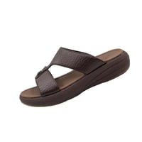 حذاء رجالي خليجي طبي بني غامق