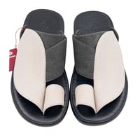 حذاء شرقي رجالي طبي رصاصي وبيج