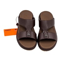 حذاء رجالي خليجي طبي بني غامق