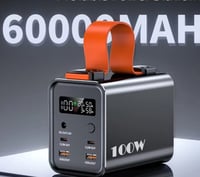 محطة شحن بطارية متنقلة حجم 60 الف وبقوة 100 واط مص...