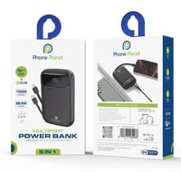 باور بانك مع 2 كيبل 22.5واط من PHONEPLANT