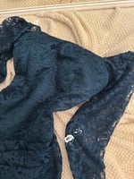 فستان زيتي دانتيل طويل