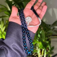 سبحة بكلايت بحري مع طربزونة أبيض