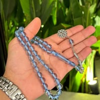 سبحة بكلايت سماوي فاتح شفاف