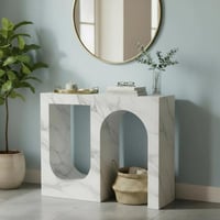 كونسول مدخل بديل رخام - تصميم هندسي عصري بأقواس من...