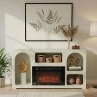 دفايه ديكور مع ارفف لون أوف وايت - تصميم دافئ