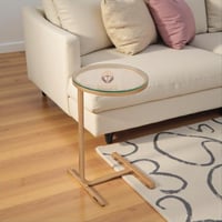 طاولة خدمة مودرن تصميم مميز القاعدة حديد لون ذهبي...