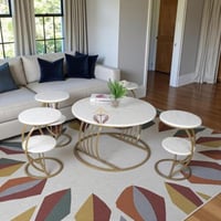 تفصيل خاص طقم طاوله مع 8 خدمات ستاندر