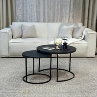 طقم طاولتين خشب اسود