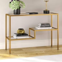 مدخل كونسول حديد بسطح زجاجي – أناقة هندسية بتصميم...