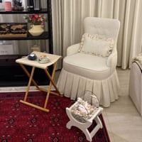 كرسي استرخاء من القماش البوكليه الفاخر