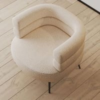 كرسي استرخاء من القماش البوكليه الفاخر