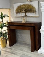 طقم مدخل خشب بلوط طبيعي – فخامة الخشب الكلاسيكي بت...