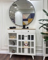 ركن كافي بابين مع رفوف يسار