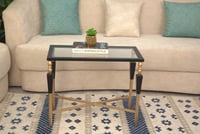 طاوله خدمه حديد سطح زجاج