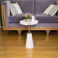 طاولة خدمة ملكية لون أبيض