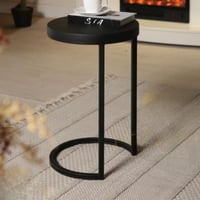 طاولة خدمة عصرية – سطح خشبي وقاعدة حديدية متينة