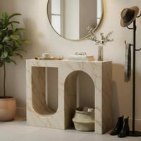 كونسول مدخل بديل رخام - تصميم هندسي عصري بأقواس من...