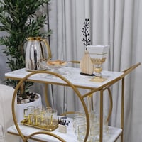 عربيه تقديم حديد سطح خشب