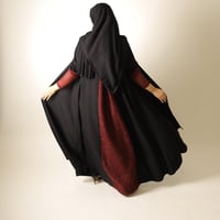 Black and Maroon Abaya
