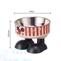 صحن ستيل للقطط مرتفع مع قاعدة