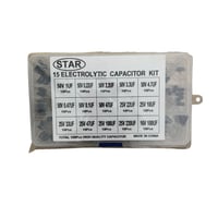 طقم مكثفات كهربائية STAR – 150 قطعة Electrolytic C...