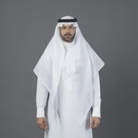 شماغ البسام جون لين ابيض