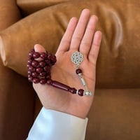 سبحة بكلايت عنابي