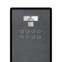 قماش شتوي ماركة قوتشي رمادي مقلم A3