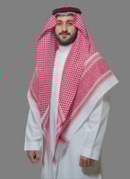 شماغ البسام الختم الأسود انجليزي