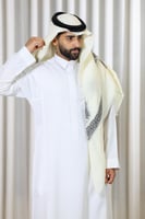 شال كشميري مطرز اسود