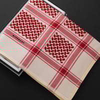 شماغ جفنشي كلاسيك احمر بيج شتوي