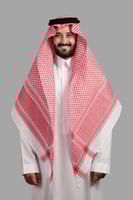 شماغ البسام البصمة 28 ختم أحمر وأبيض