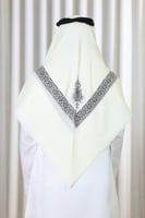 شال كشميري مطرز اسود