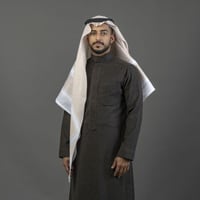 شماغ البسام البصمة البيضاء - ذهبي