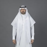 شماغ البسام بلس أبيض