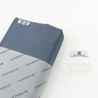 قماش شتوي ماركة جيفنشي سماوي مقلم A1