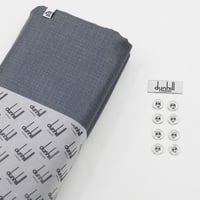 قماش شتوي ماركة دنهل فضي مقلم A1