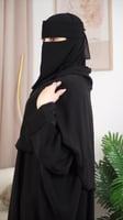 عباية ٢ في ١ مع نقاب هدية ( اكمام أوسع )