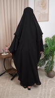 عباية ٢ في ١ مع نقاب هدية ( اكمام أوسع )