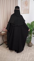 عباية ٢ في ١ مع نقاب هدية ( اكمام أوسع )