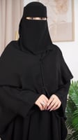عباية ٢ في ١ مع نقاب هدية ( اكمام أوسع )