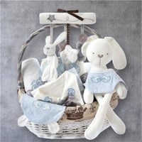 طقم هدايا فخم للمولود الجديد - أولاد | 23 قطعة