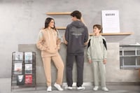 طقم هودي شبابي طبي بطبعة خلفية - Hoodie Set