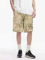 شورت جنز اوفر سايز مغسول بجيوب امامية - Baggy Shor...