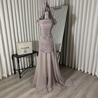 فستان انيلا الرمادي