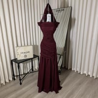 فستان انيلا البرغندي