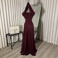 فستان انيلا البرغندي