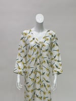 قميص ميدي نسائي لنن منقوش ng006