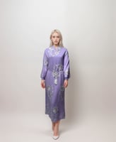 جلابية طويلة بتطريز زهور DC500